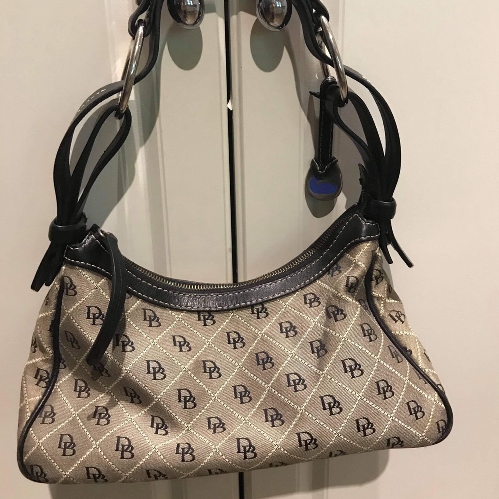 Dooney & Bourke Black Gray Cream Bag. - Picture 1 of 10